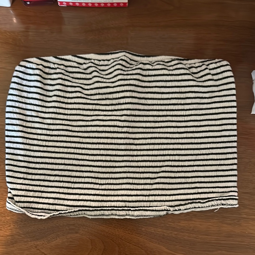 Striped Black and White Women's Tubetop